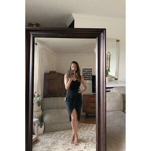 Lulus LBD Dress Size Small, Black, Faux Wrap Body Con Formal Sorority